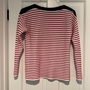 Striped women’s boat neck sweater